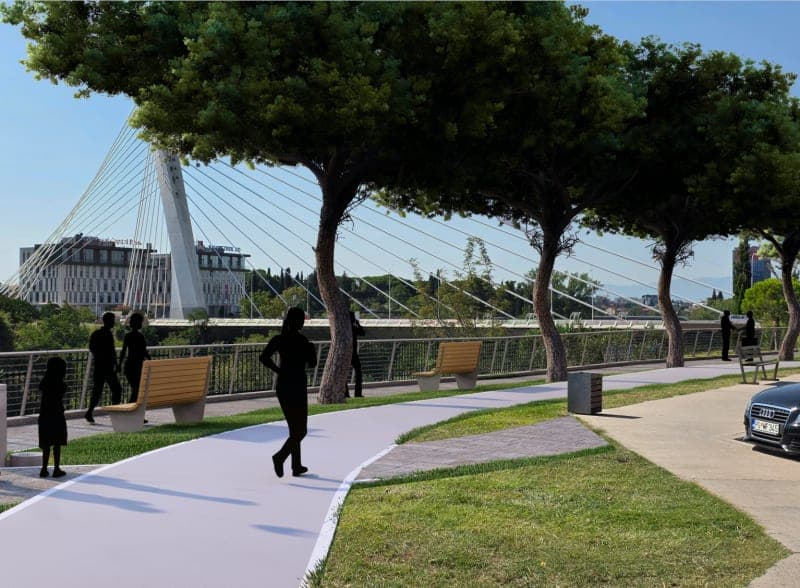 Planirano šetalište desnom obalom Morače, od Vezirovog mosta do Milenijuma