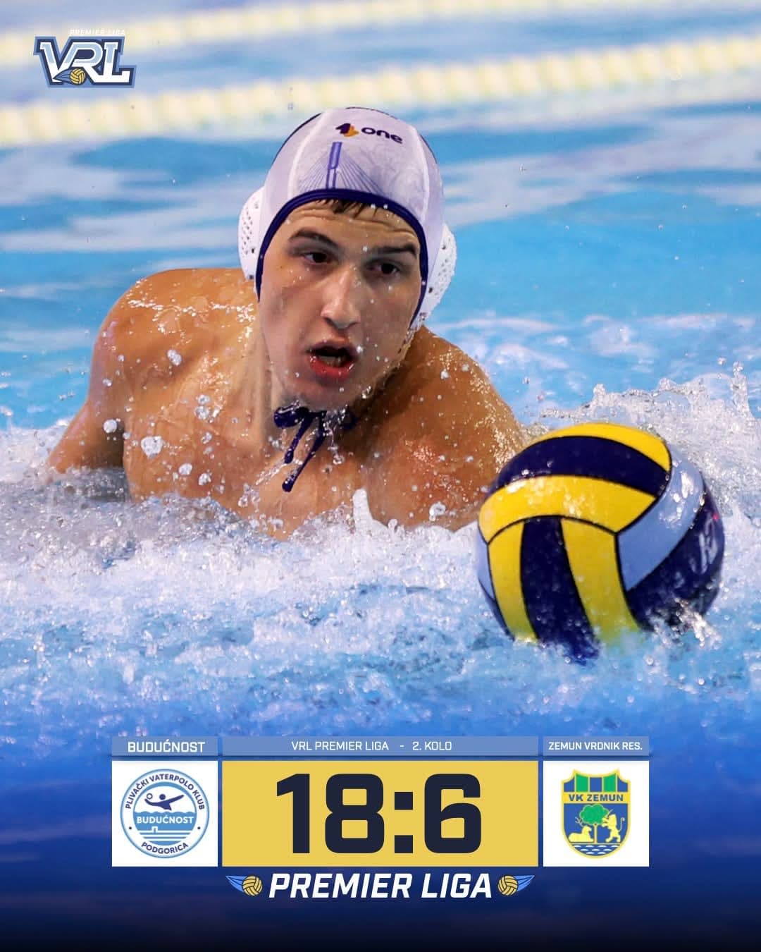 Ubjedljiva Budućnost ONE: Zemun savladan sa 18:6 u Podgorici